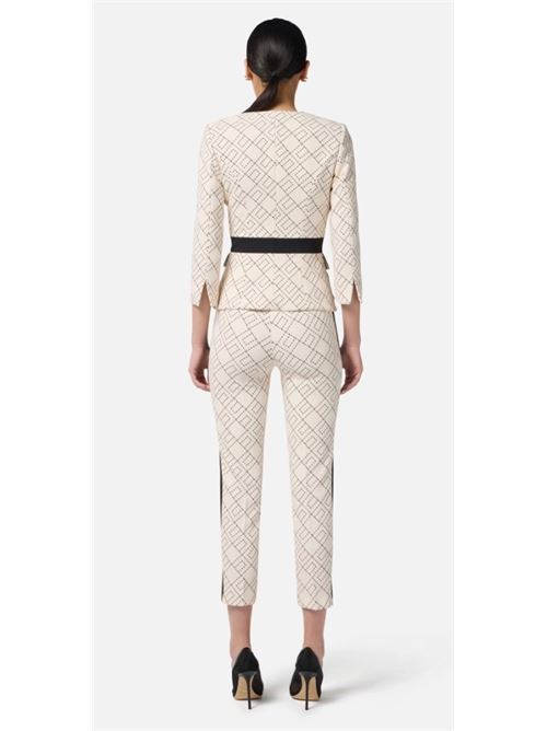 Bi-color jacket in double crepe ELISABETTA FRANCHI | GIS0156E2.EF1